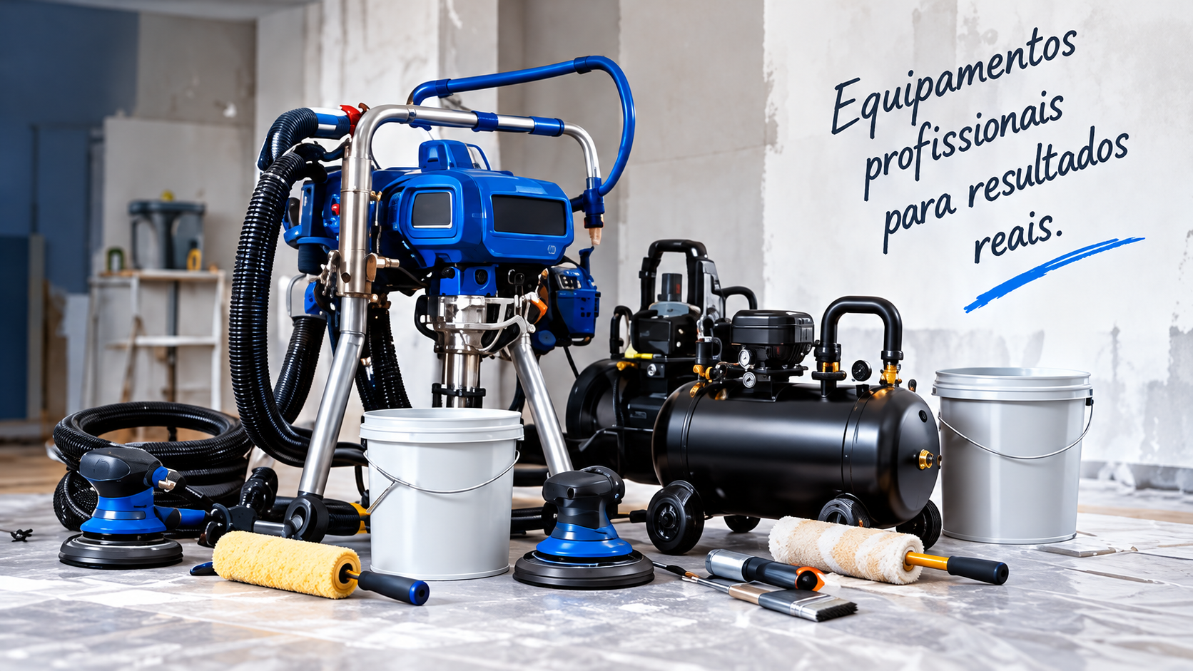 Equipamentos profissionais de pintura da Emanuel Pintura